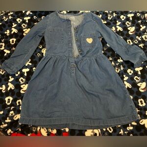 Girls Size 4T Child of Mine by Carters Denim Dress